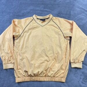 FootJoy Jacket Mens M Pullover Yellow V Neck LongSleeve Golf Windbreaker Outdoor